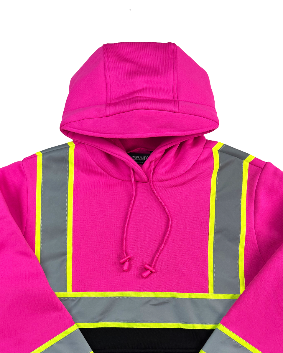 Women's Hi-Vis Safety Hooded Pullover Sweatshirt