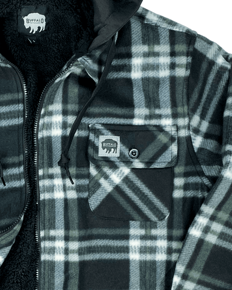 Sherpa Lined Hooded Fleece