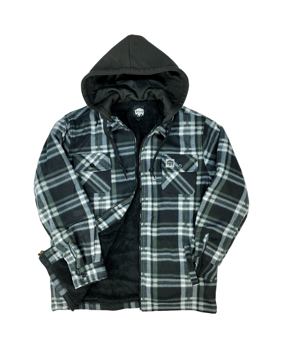 Sherpa Lined Hooded Fleece