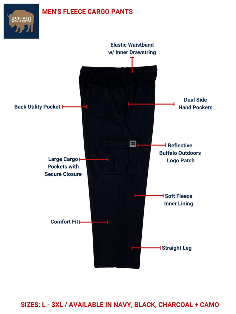 Fleece Cargo Pants