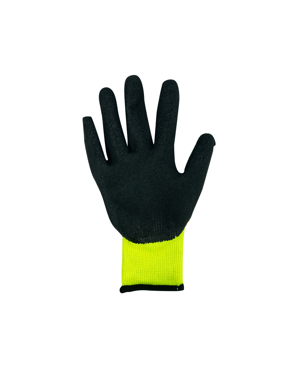 Hi-Vis Latex Coated Knit Gloves