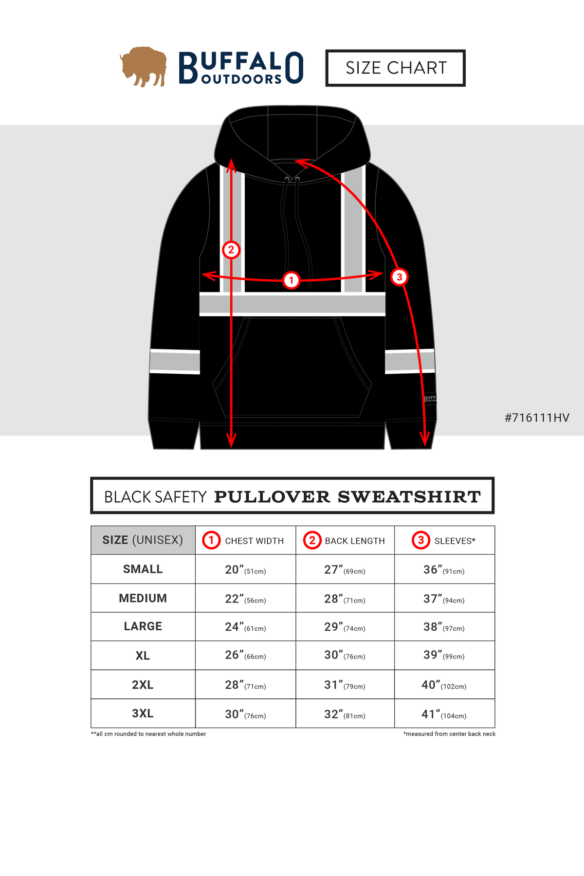 Men's Hi-Vis Safety Hooded Pullover Sweatshirt