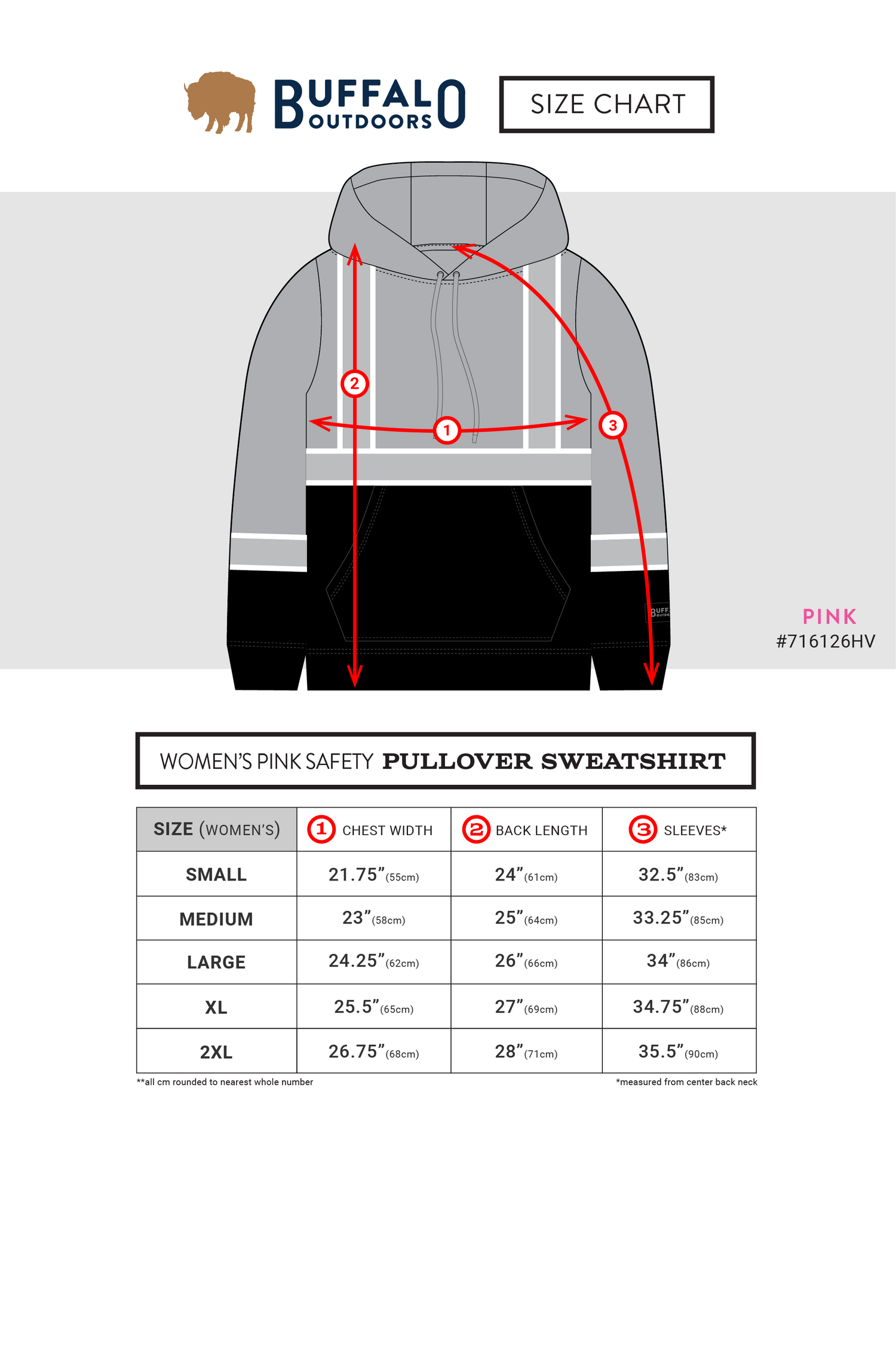 Women's Hi-Vis Safety Hooded Pullover Sweatshirt