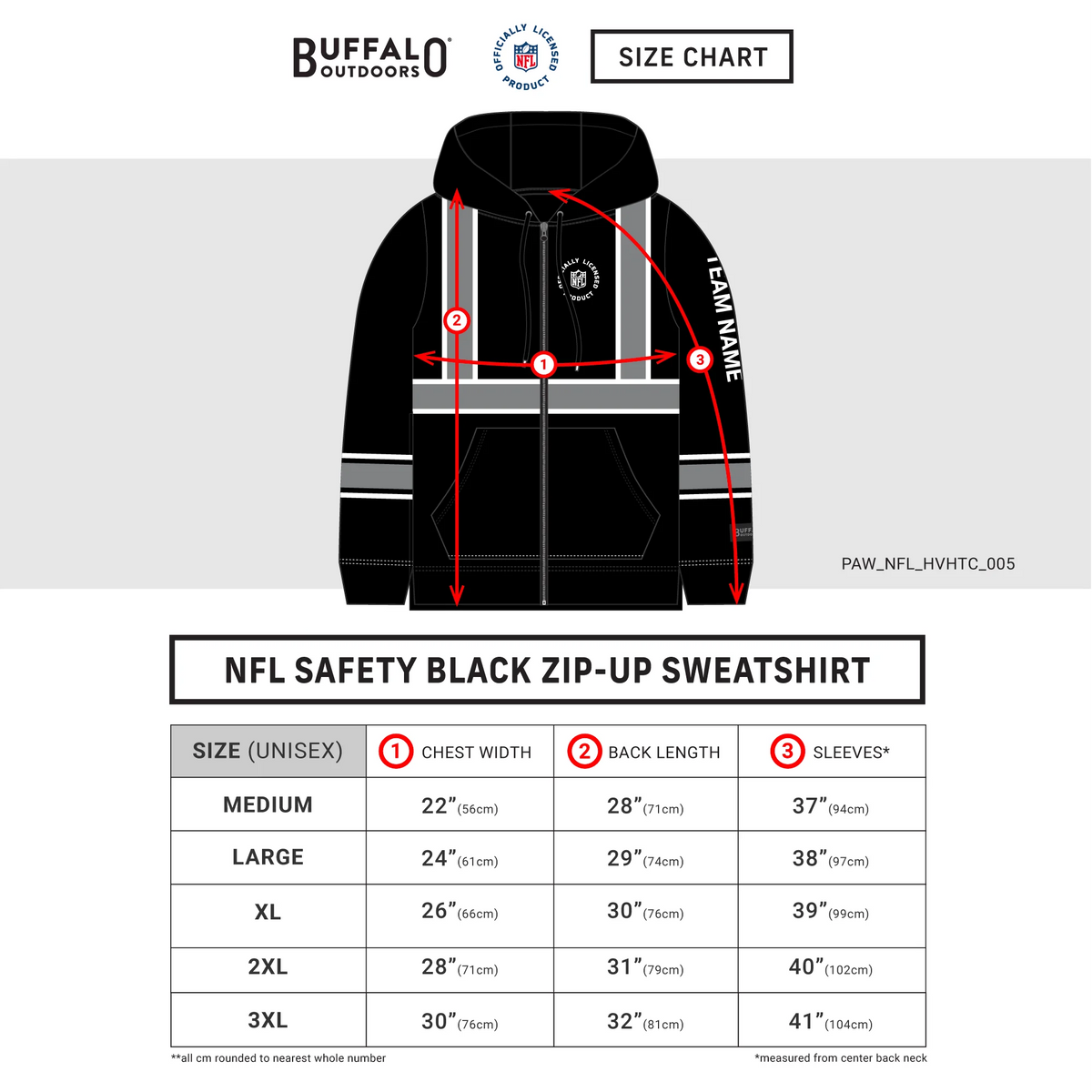 NFL Safety Black Zip-Up Hooded Sweatshirt