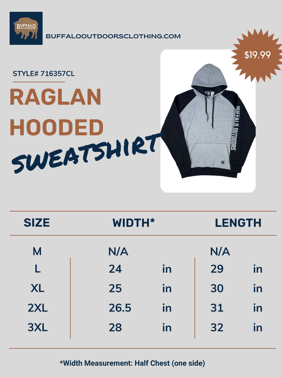 Raglan Hooded Sweatshirt with Sleeve Logo