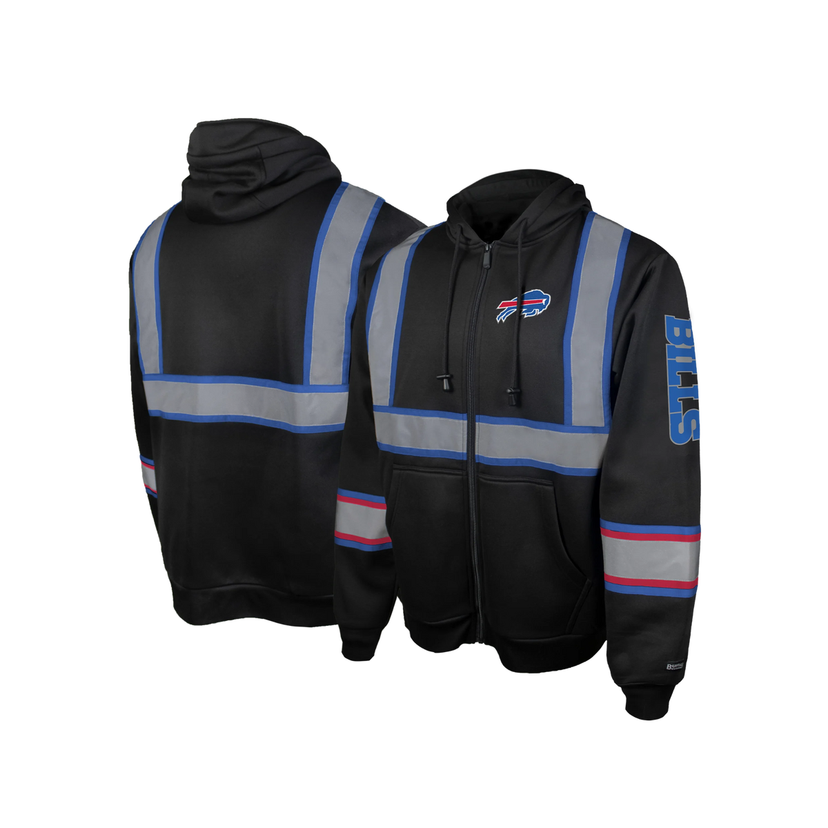 NFL Safety Black Zip-Up Hooded Sweatshirt
