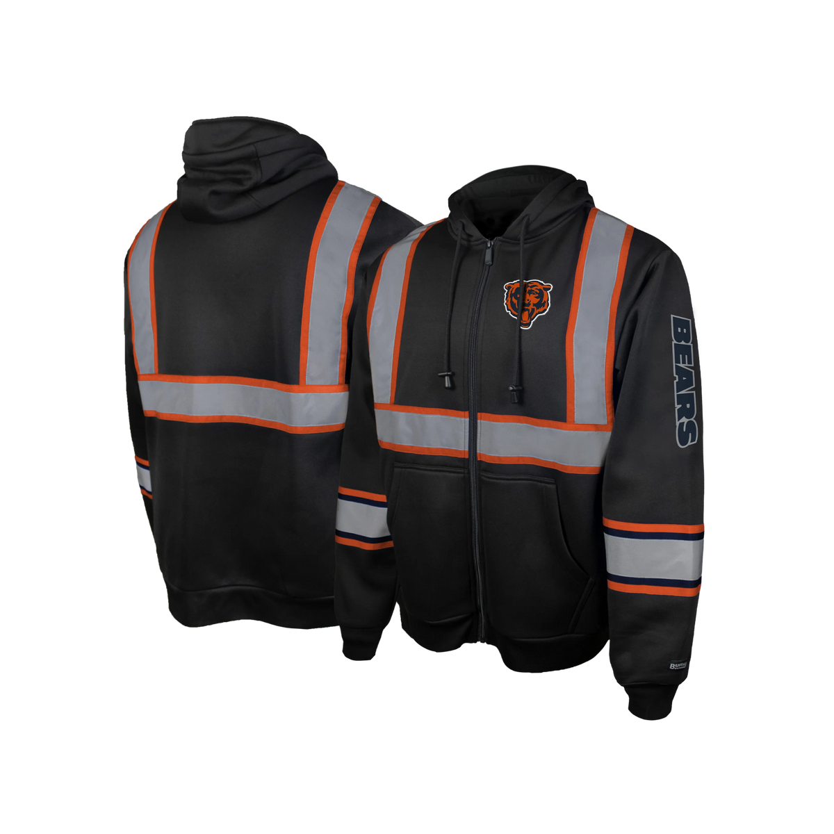 NFL Safety Black Zip-Up Hooded Sweatshirt