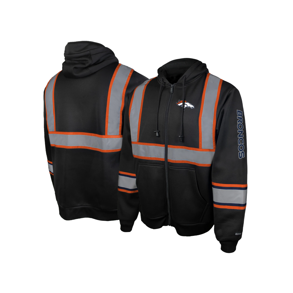 NFL Safety Black Zip-Up Hooded Sweatshirt