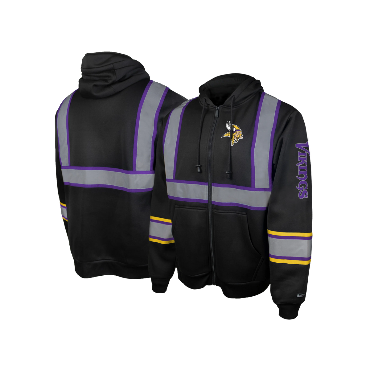 NFL Safety Black Zip-Up Hooded Sweatshirt