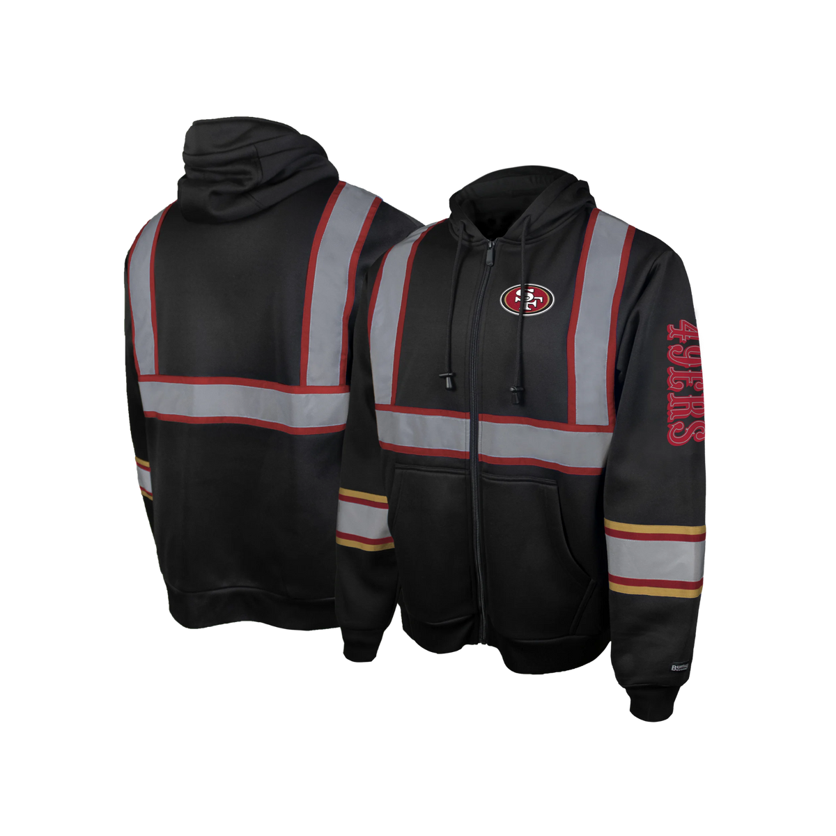NFL Safety Black Zip-Up Hooded Sweatshirt