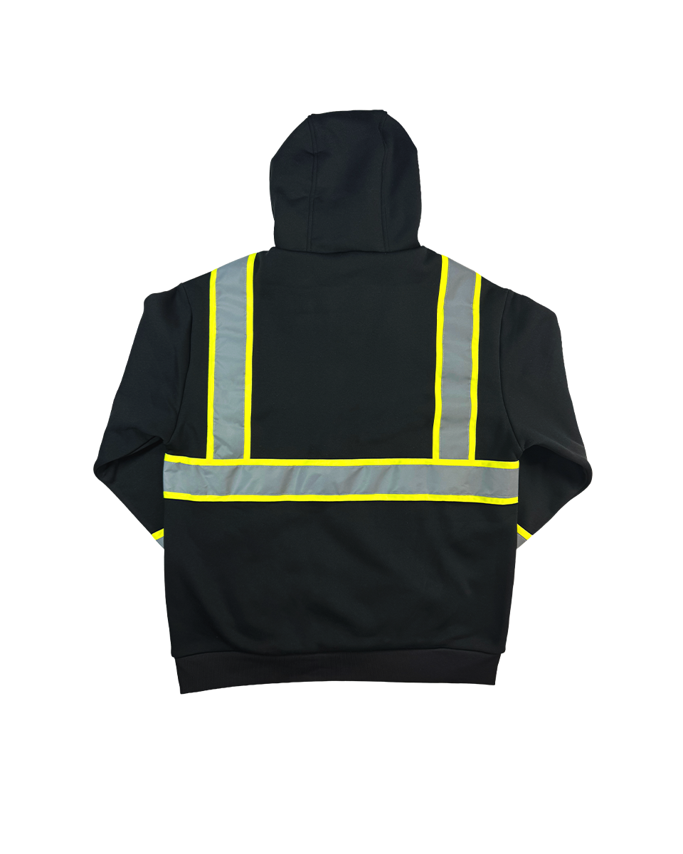 Men's Hi-Vis Safety Hooded Pullover Sweatshirt