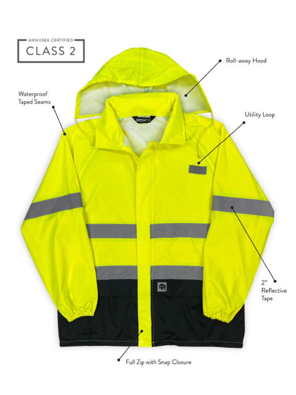 Safety Hooded Rain Shell