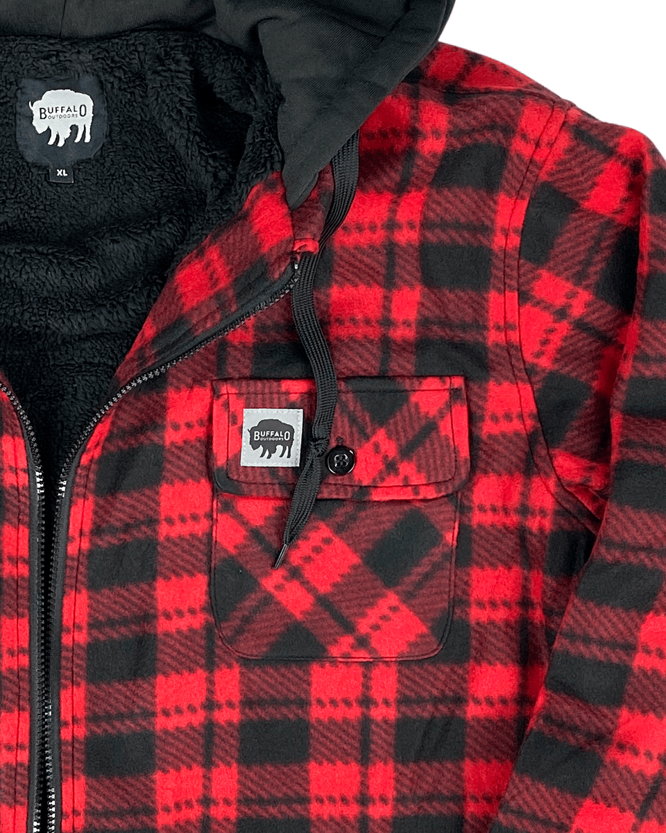 Sherpa Lined Hooded Fleece