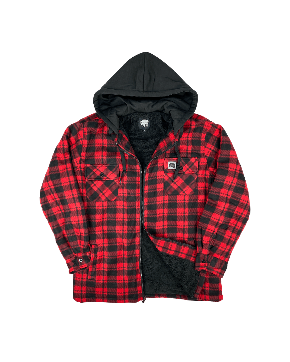 Sherpa Lined Hooded Fleece