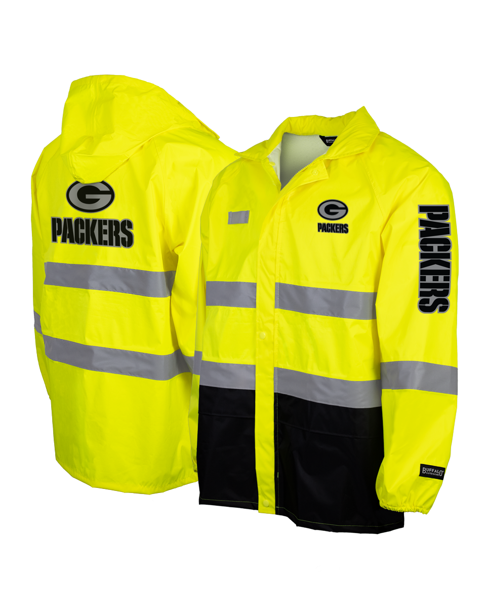 NFL Hi-Vis Safety Hooded Rainshell – Buffalo Outdoors Workwear