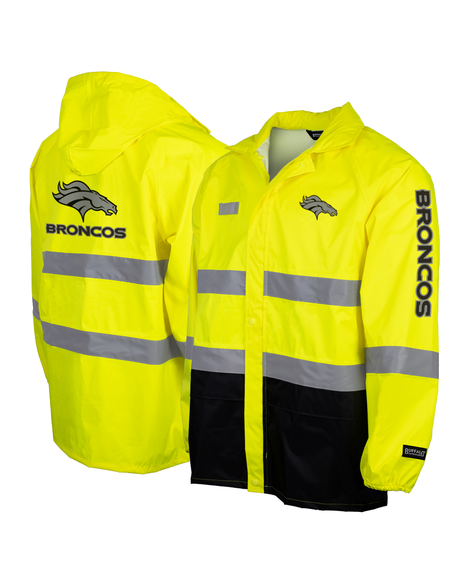 NFL Hi-Vis Safety Hooded Rainshell – Buffalo Outdoors Workwear