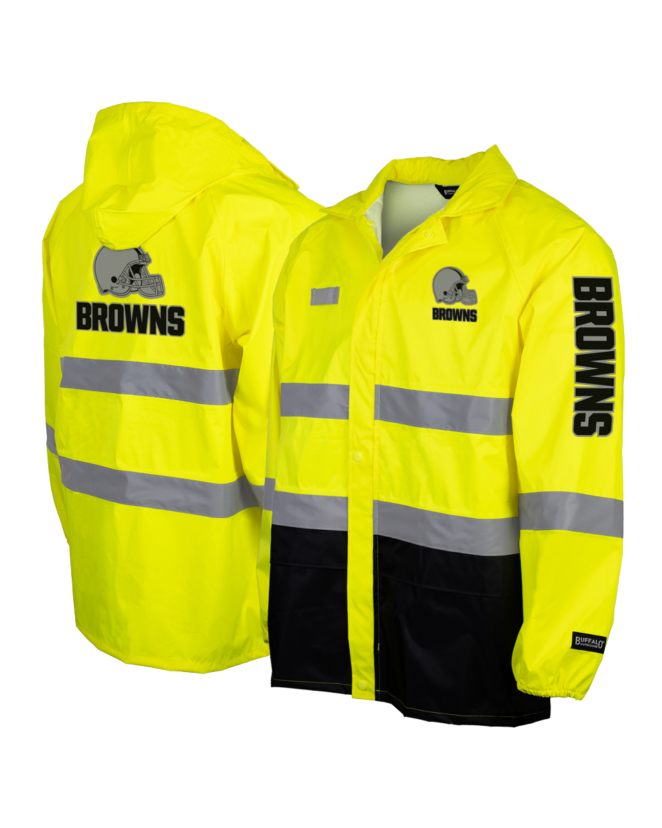NFL Hi-Vis Safety Hooded Rainshell – Buffalo Outdoors Workwear