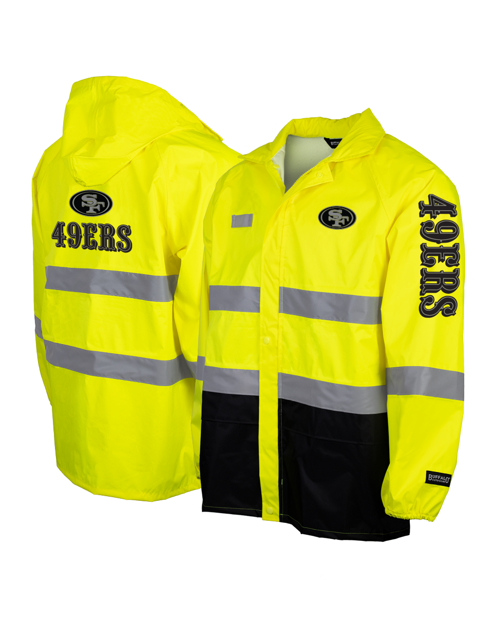 NFL Hi-Vis Safety Hooded Rainshell – Buffalo Outdoors Workwear