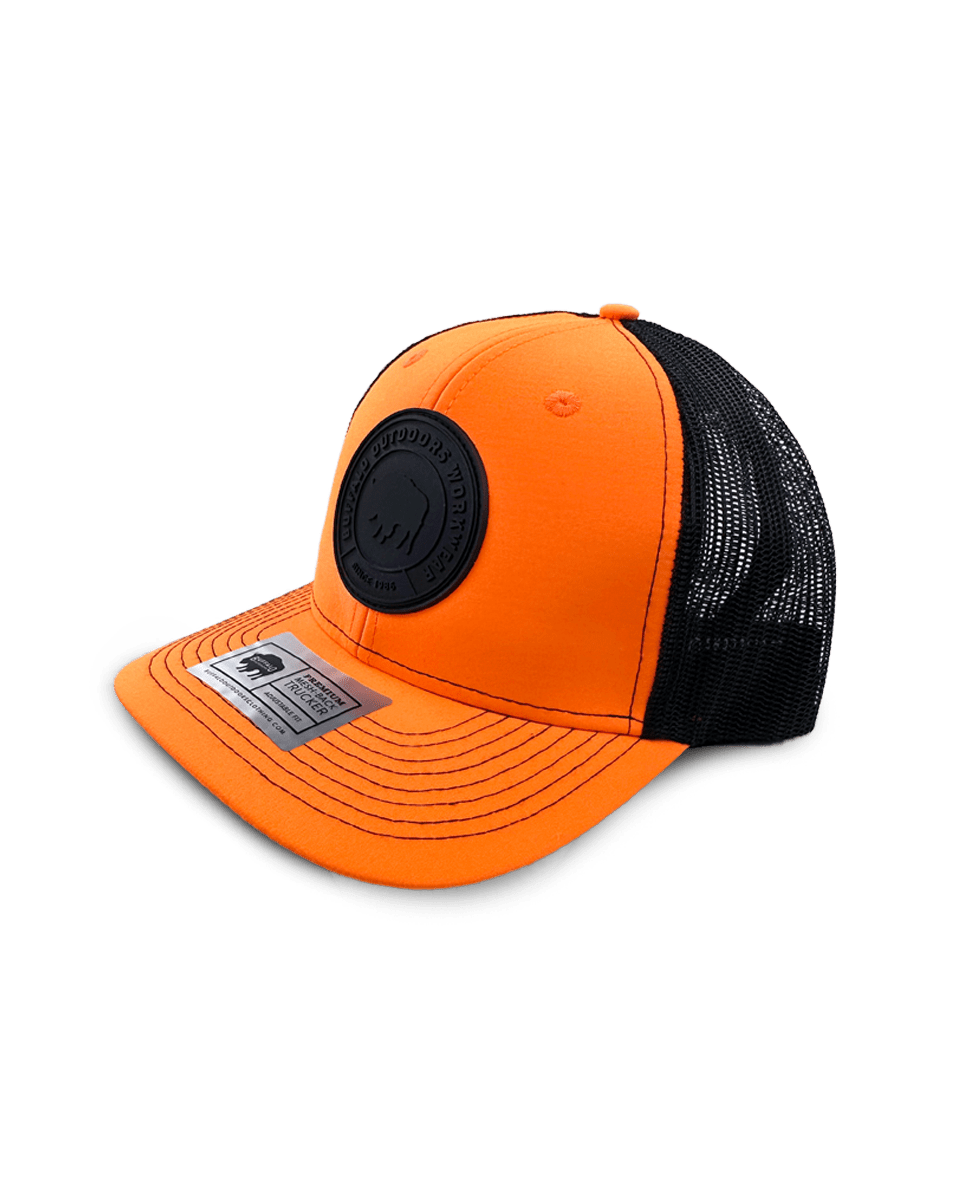 Hi-Vis Black Circle Patch Hat