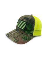 Hi-Vis Flag Patch Premium Camo Trucker Hat
