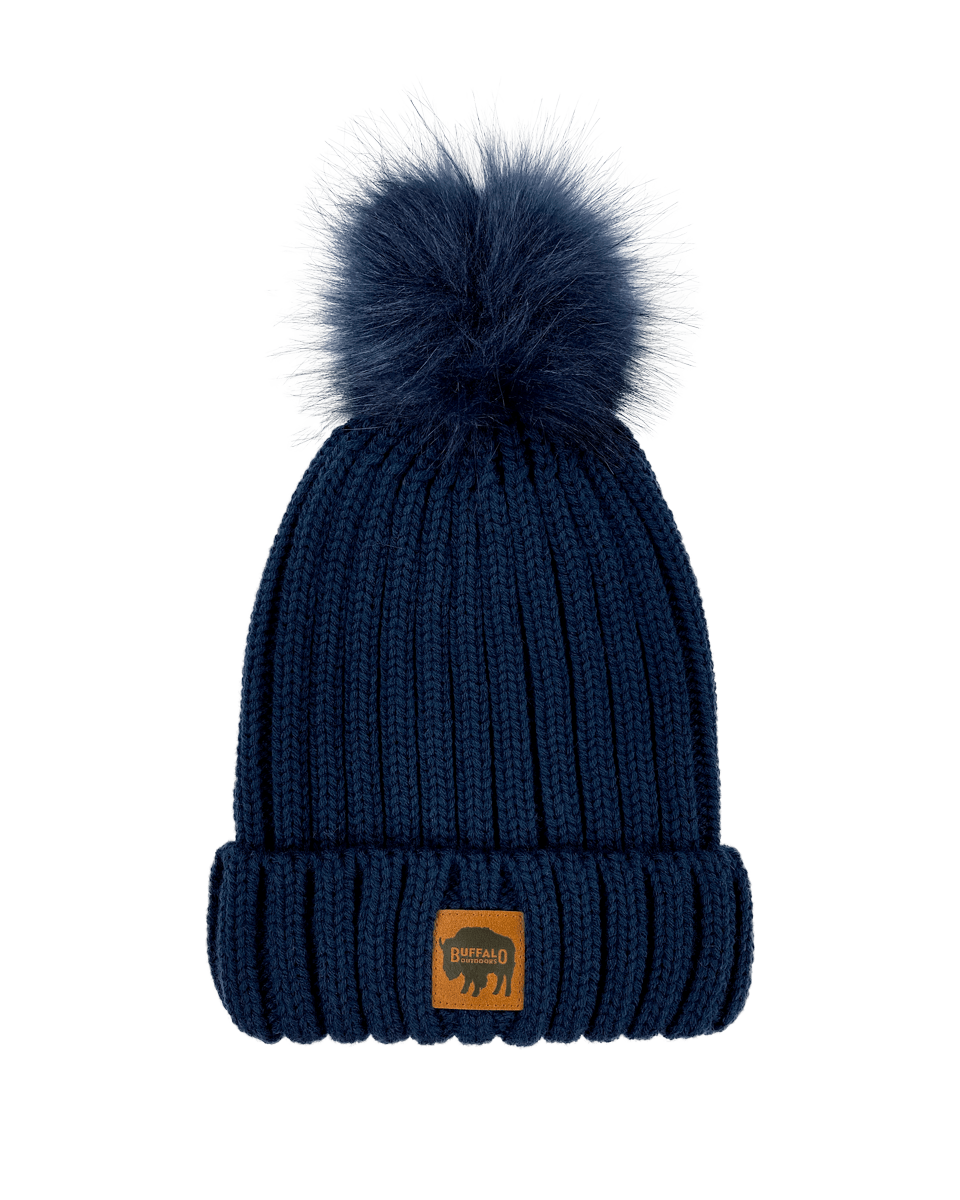 Women's Chunky Knit Pom Hat