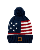 Americana Knit Pom Hat