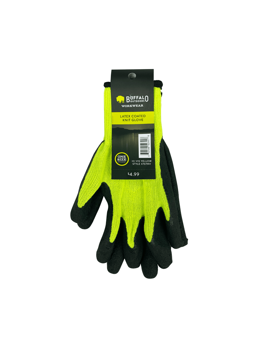 Hi-Vis Latex Coated Knit Gloves