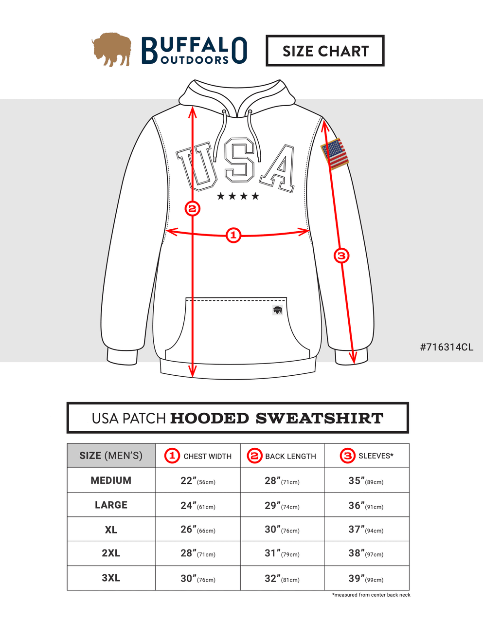 Men's USA Patch Hooded Sweatshirt