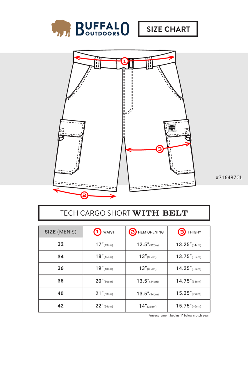 Men's Tech Cargo Shorts with Belt