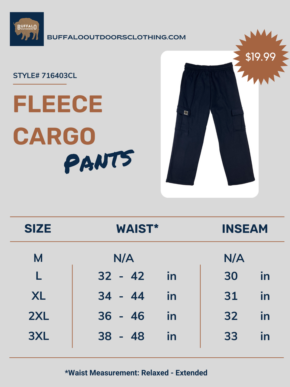 Fleece Cargo Pants