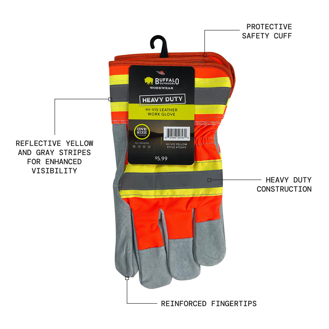 Heavy Duty All-Season Leather Work Gloves