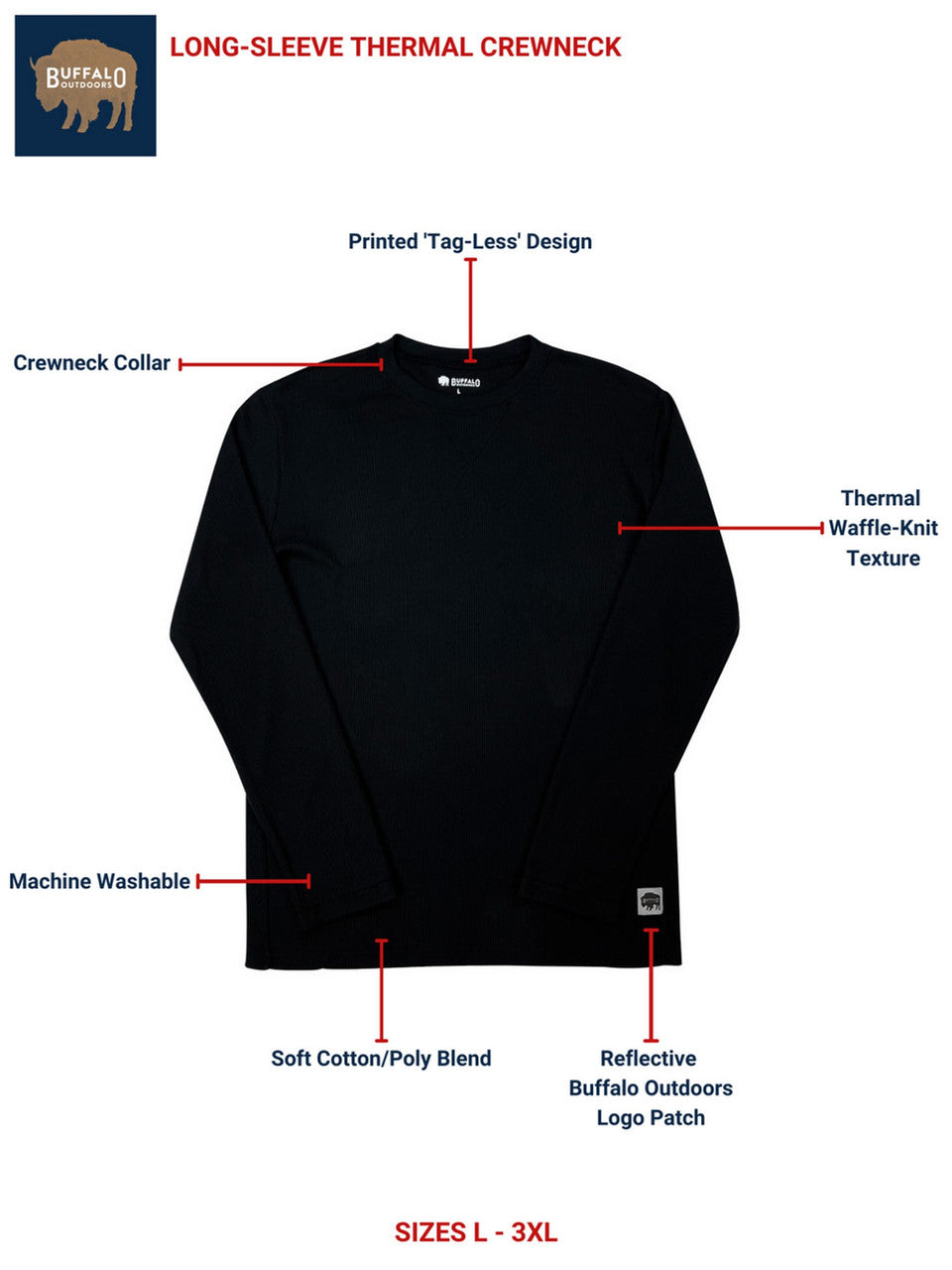 Long Sleeve Thermal Crewneck