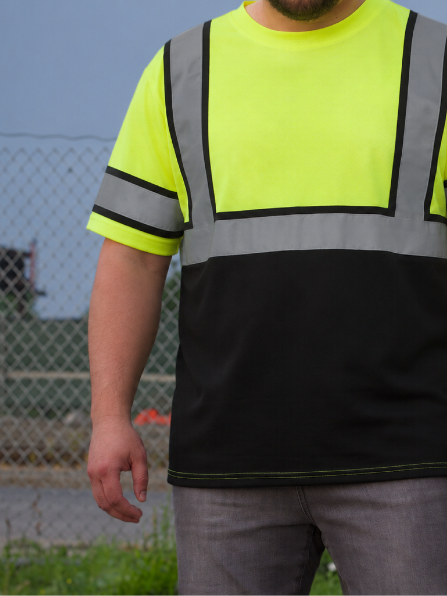Hi-Vis Reflective Safety Pullover T-Shirt