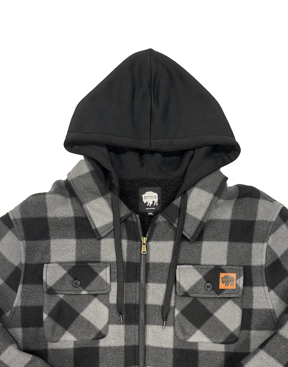 Sherpa Lined Hooded Fleece