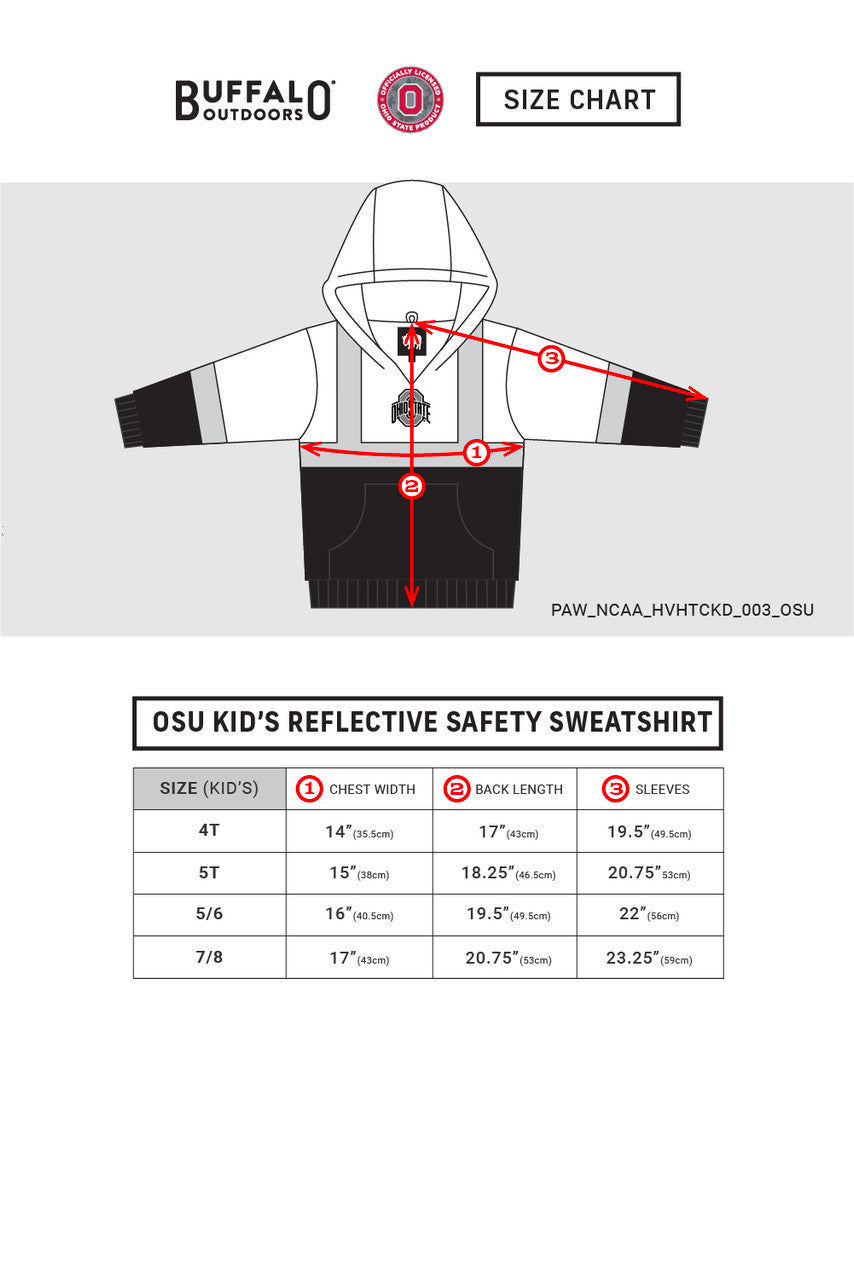 OSU Kids Reflective Safety Sweatshirt