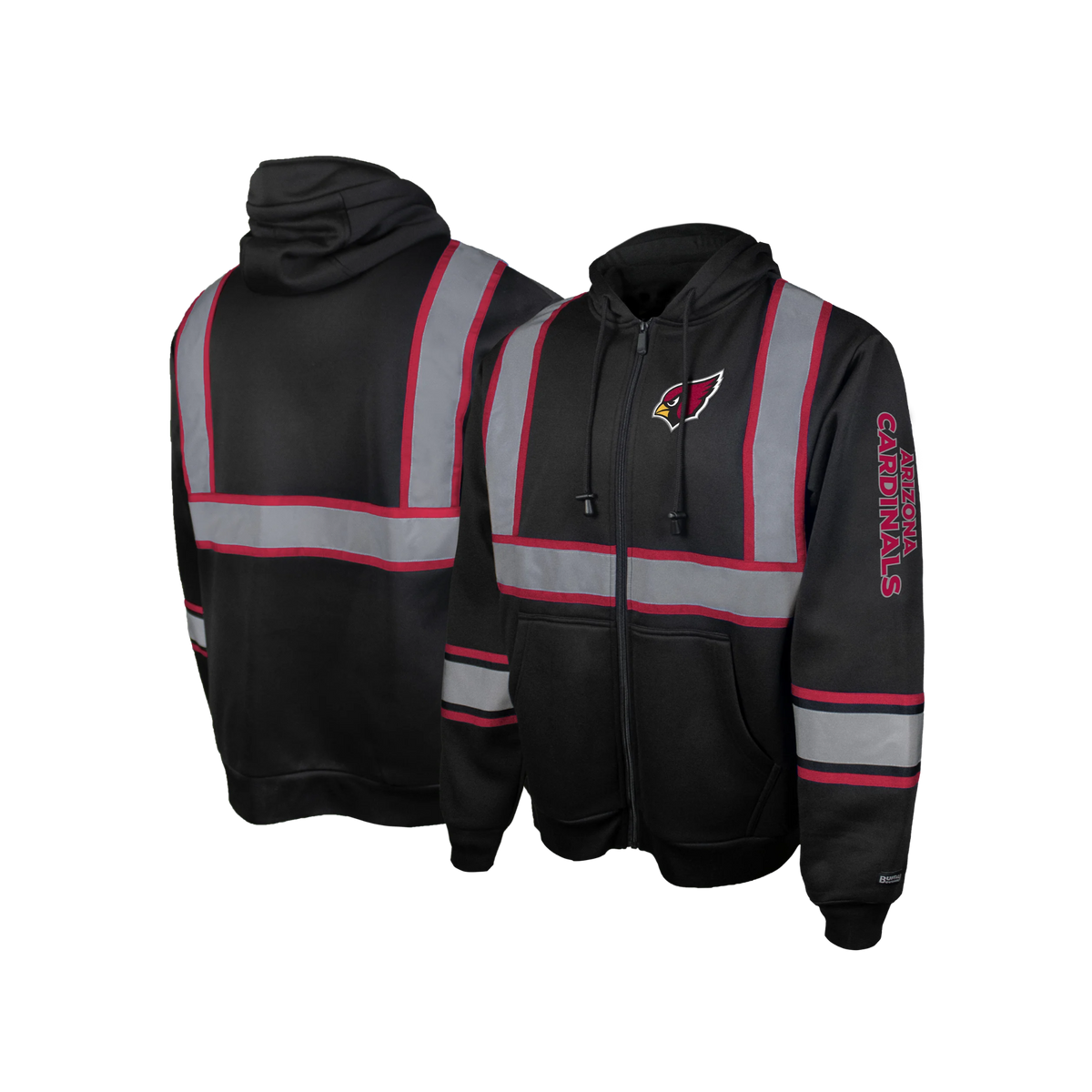 NFL Safety Black Zip-Up Hooded Sweatshirt
