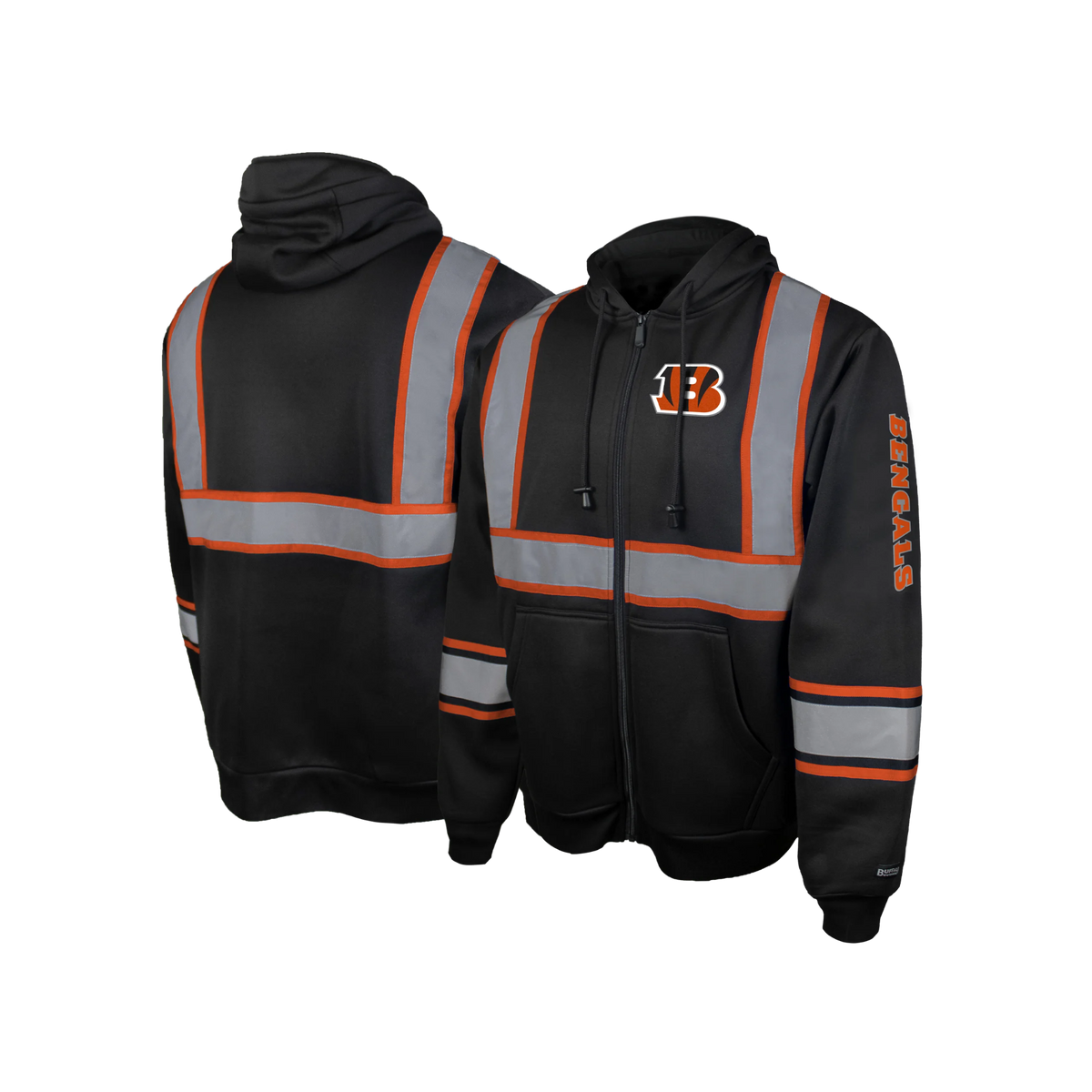 NFL Safety Black Zip-Up Hooded Sweatshirt