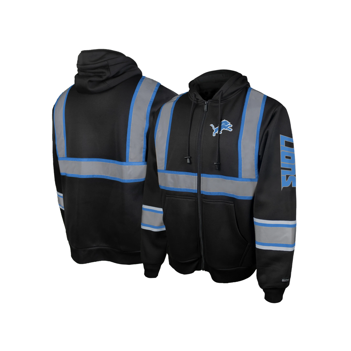 NFL Safety Black Zip-Up Hooded Sweatshirt