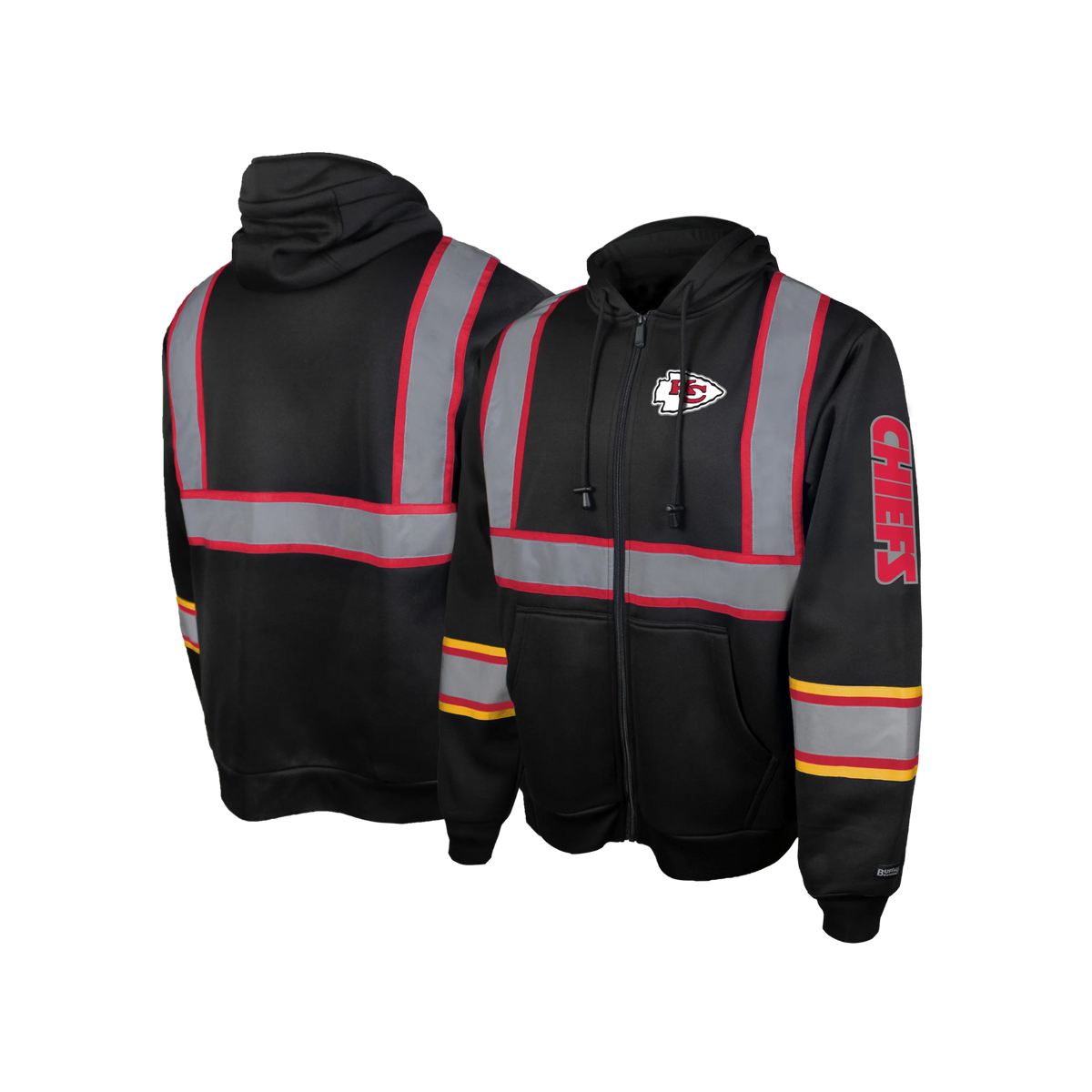 NFL Safety Black Zip-Up Hooded Sweatshirt