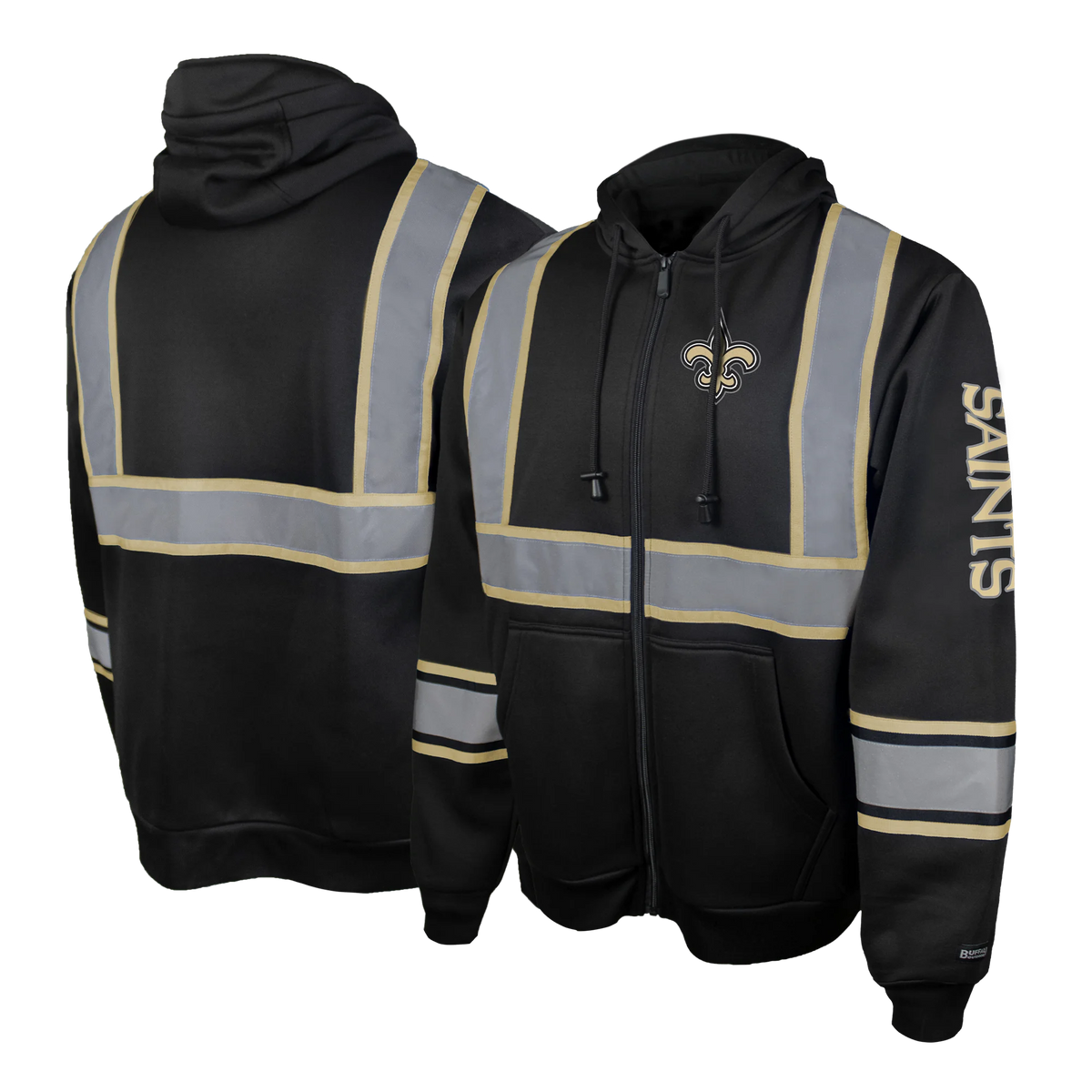 NFL Safety Black Zip-Up Hooded Sweatshirt