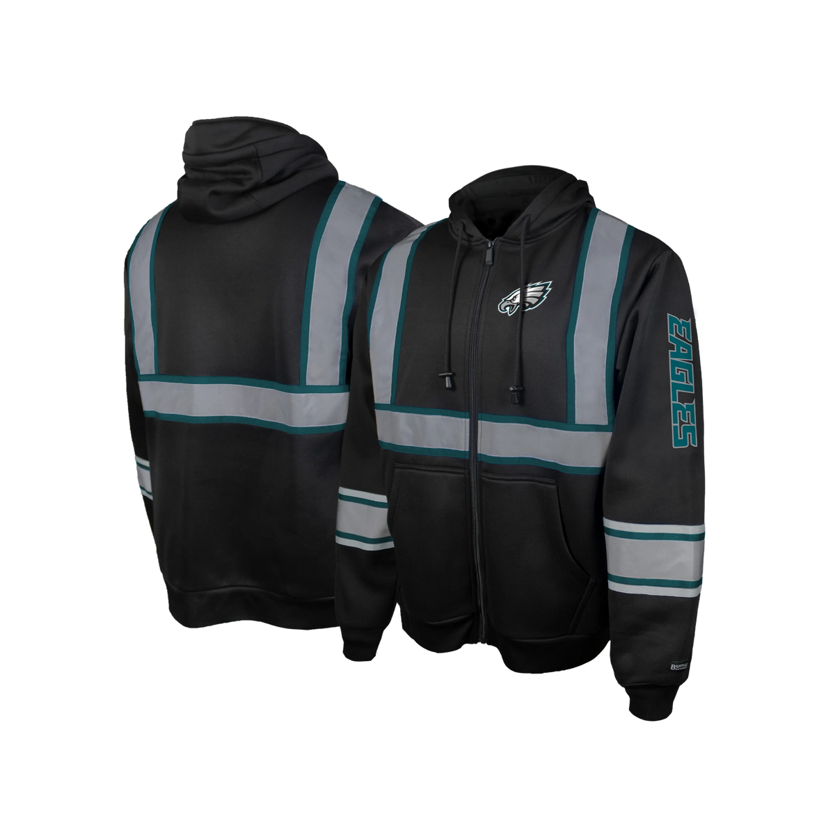 NFL Safety Black Zip-Up Hooded Sweatshirt