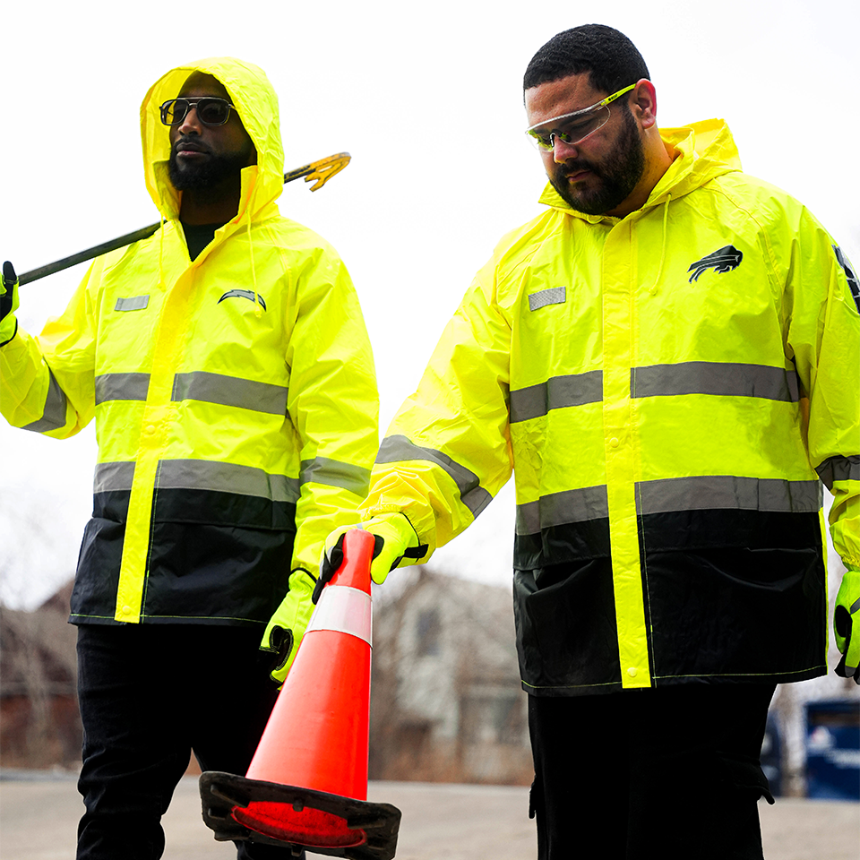 NFL Hi-Vis Safety Reflective Hooded Rainshell