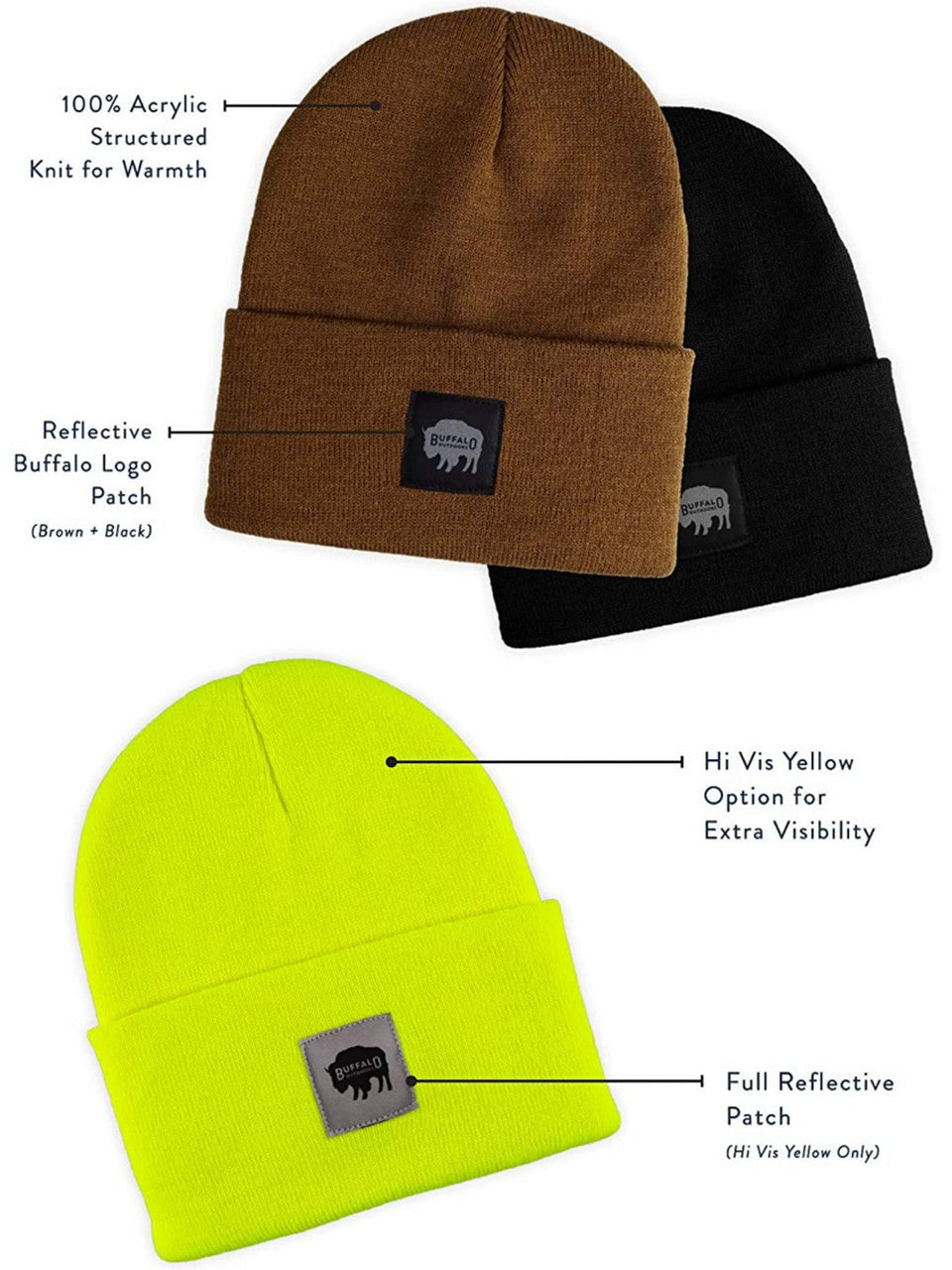 Reflective Knit Winter Hat